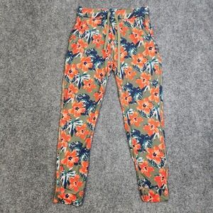 SAXX Snooze Pant Pajama Pants Mens Small Green Tropical Floral Modal Lounge